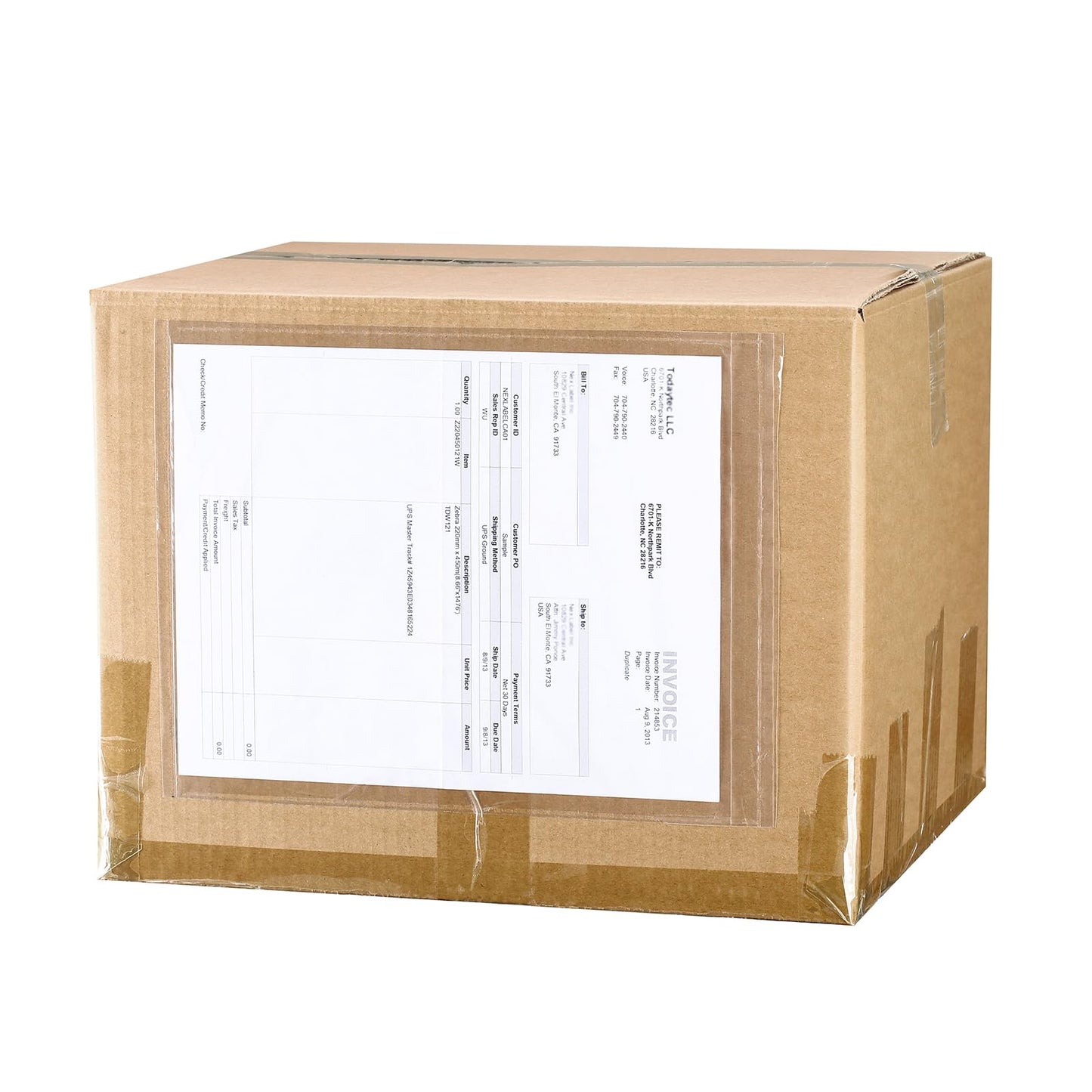 2.5 Mil Premium Clear 9.5'' x 12'' Packing List Envelopes, Adhesive Shipping Label/Documents Pouches/Sleeves for Full Page Letter-size (8.5''x11'') Papers (50 Pack)