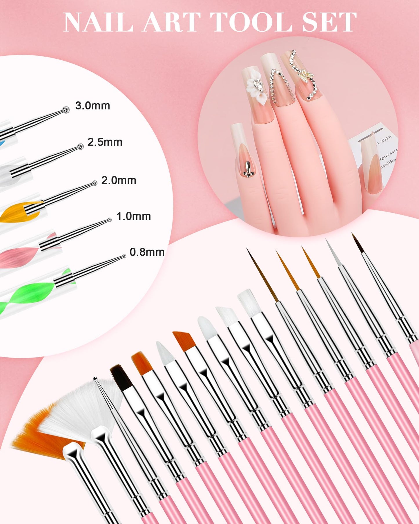Practice Hand for Acrylic Nails Soft Touch Mannequin Hand for Nails, Flexible and Bendable Fake Hand with nail tools for Nails for Nail Art Beginners