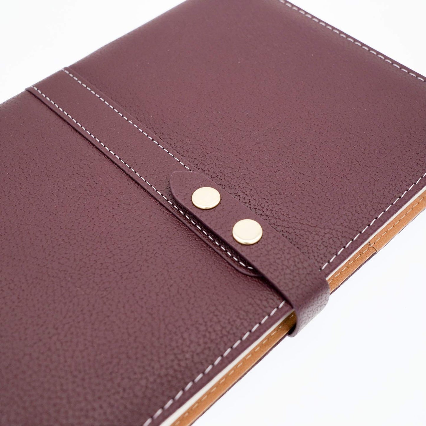 BenOpinion Hardcover Notebook Set - Thick Classic Ruled Notebook with Pen Loop and Pen, A5 192 Pages, Soft Faux Leather Hardcover Cover with Buckle(Maroon)