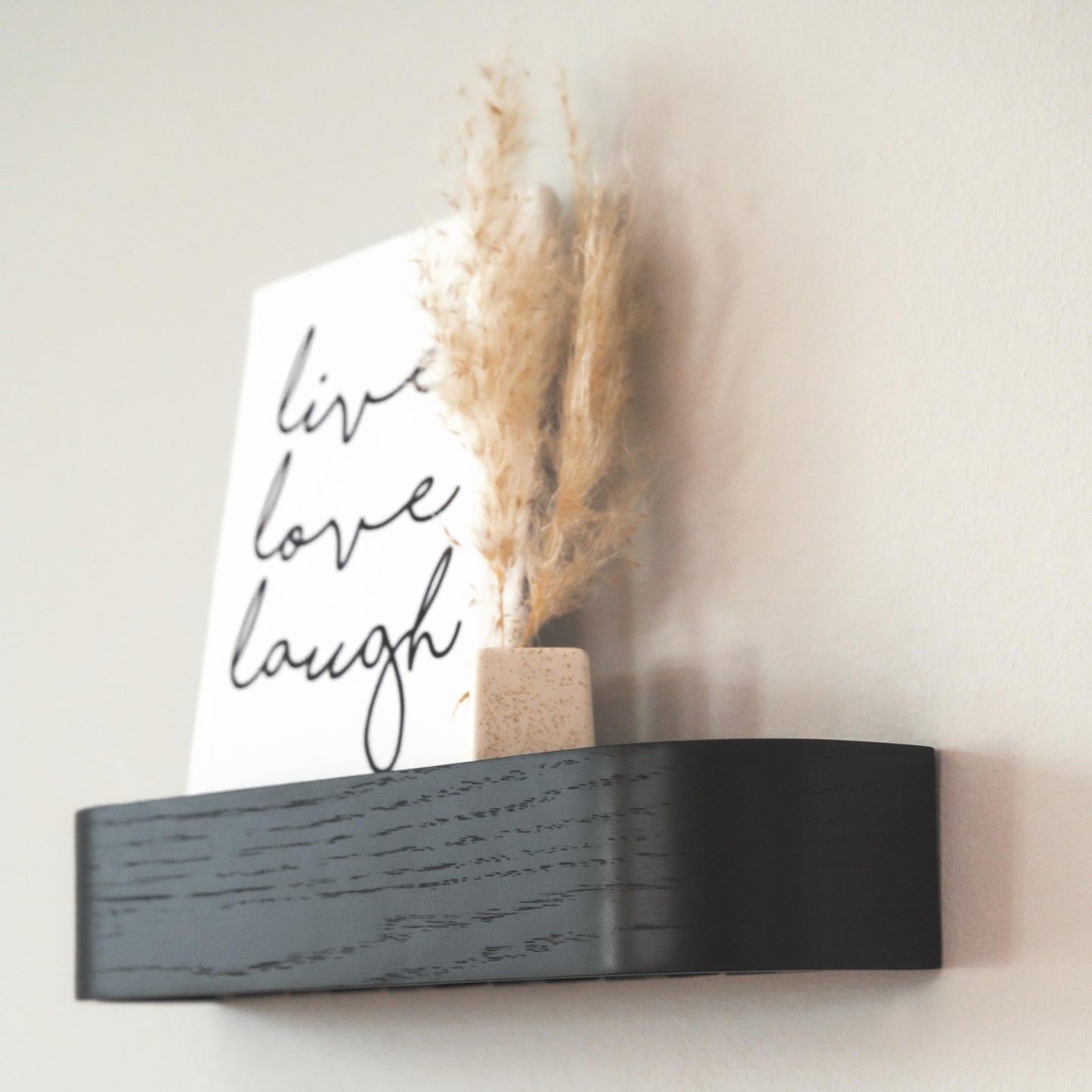 Kazai. Key Holder 'Toke' | Minimalist Key Hook Design from Berlin | Modern Key Holder Wall Mount with Wooden Shelf | Key Rack for Wall as Entryway Organizer | Oak, Black