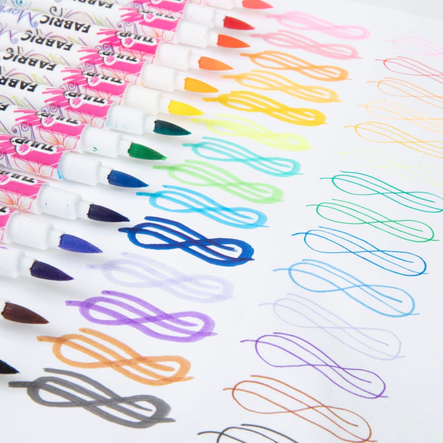 Tulip Dual Tip Fabric Markers 14 Pack - Fine Tip & Brush Tip