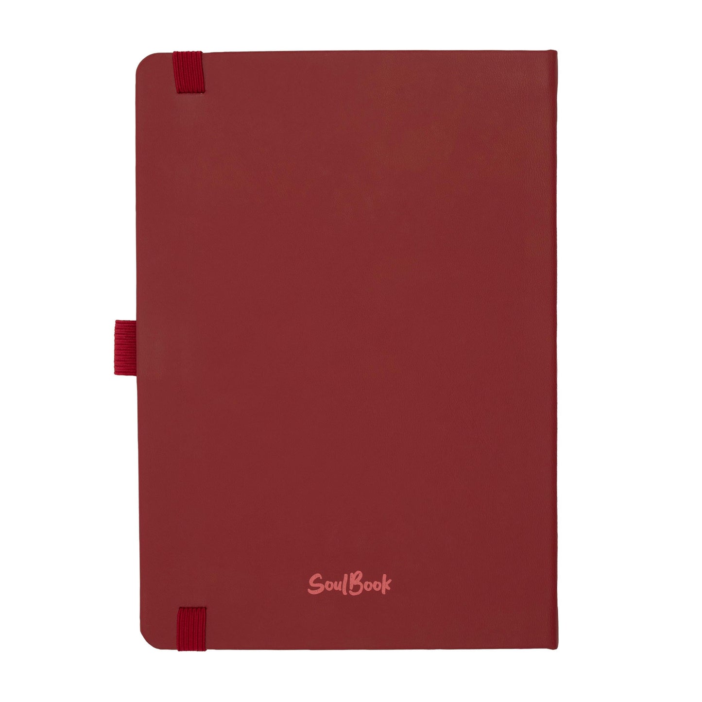 Soulbook - Notebook Hardcover Medium A5, 176 Dotted Pages Journal with Pen Loop, Red