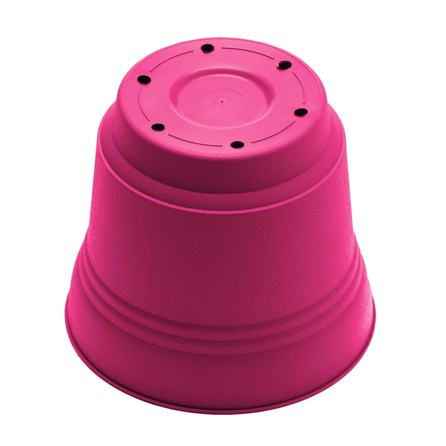 Bloem Saturn 7" Round Plastic Planter - Indoor/Outdoor, Snap-in Saucer & Drainage Holes, Fuchsia, 4-Pack