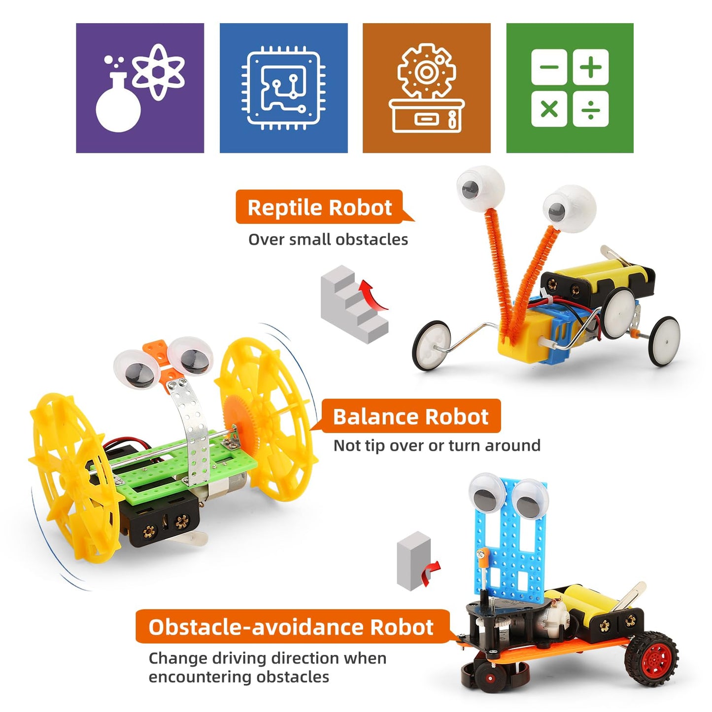 STEM Robotics Kits for Kids Science Kits Ages 8-10 8-12, Build A Engineering Robot Building Toys Science Experiments Projects, STEM Toys Activities for Boys Girls Age 8-12