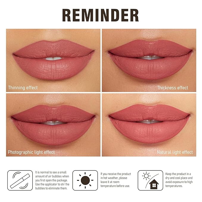 Pink Red Lipstick Long Lasting Lipsticks for Women Pigmented Smudgeproof Transferproof Vegan Cruelty Free Lip Makeup, A64 Epic