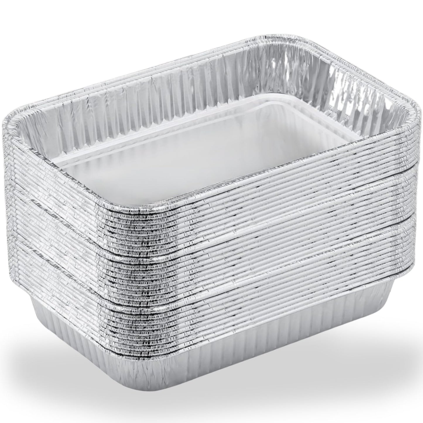 Matchwaves Drip Pans for Weber, Disposable Aluminum Foil Grease Trays for Weber Grills, Universal Replacement Liners for Weber Series, 8.6" x 6" - 20 Pcs