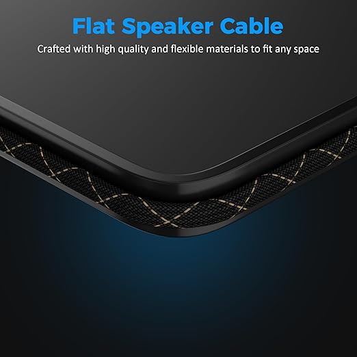 14/2 Speaker Wire 25 Feet, 14AWG Gauge Speaker Cable, Direct Burial, Durable Nylon Braided, in Wall, 2 Conductors, OFC Oxygen-Free Copper, for Car Audio Stereos, Home Theater, Surround Sound, Radio