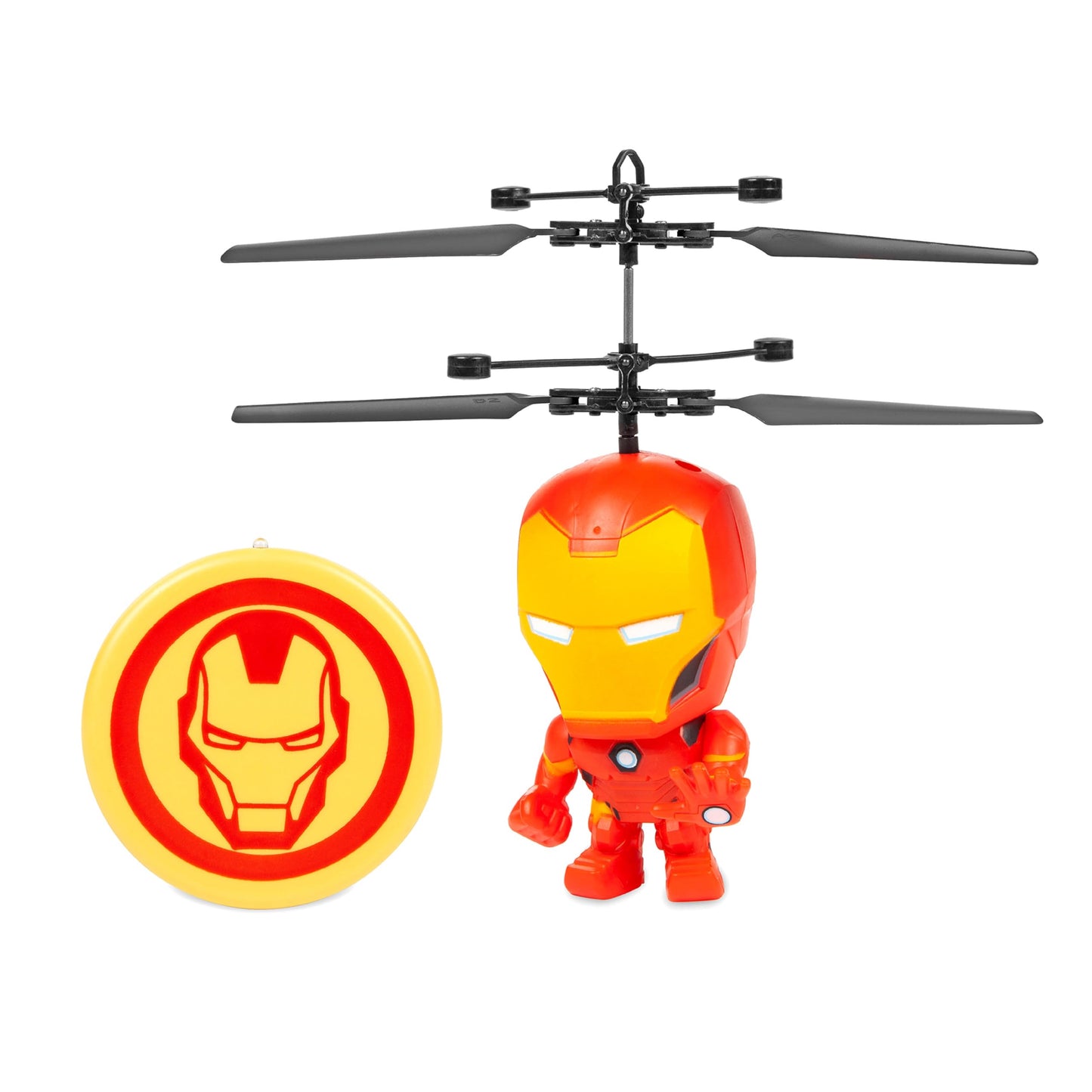World Tech Toys Marvel Iron Man Big Head Helicopter Toy – Motion Sensored Flying Toy for Kids – Marvel Licensed – Kids Ages 6+