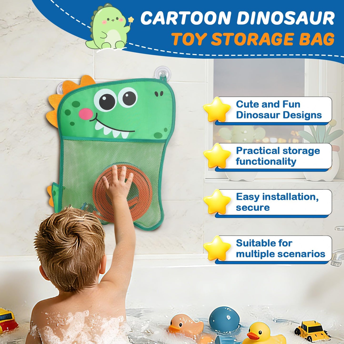 Race Car Bath Toy Set, Flex Race Track Car Set, Toddler Bath Toys, Kids Bathtub Gift,Accompanied by a mesh Storage Bag, Toy car, and Suction Cup, for Ages 3 & Up