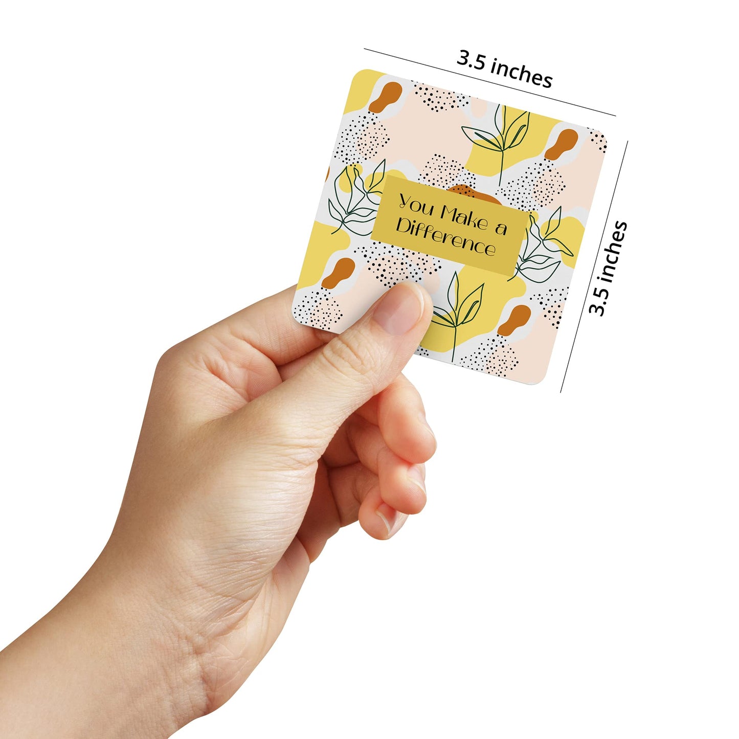 Dessie 60 You Make a Difference Inspirational Cards with Envelopes & Matching Seals. 60 Post-it Note Size Motivational and Encouragement Cards with Positive Affirmations. Great Thoughtful Gifts.