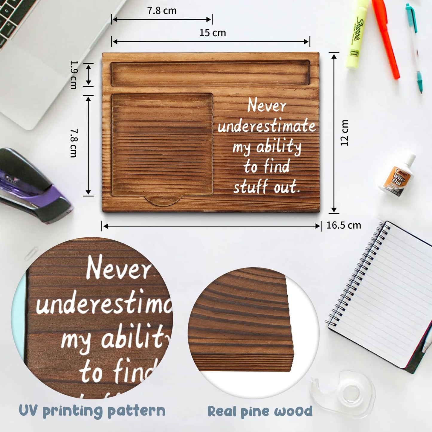 Pariveca Funny Coworker Gift Sticky Note Holder, Office Humor Desk Organizer Appreciation Thank You Gift for Coworker Friend Boss Mentor, Funny Desk Accessory PB069