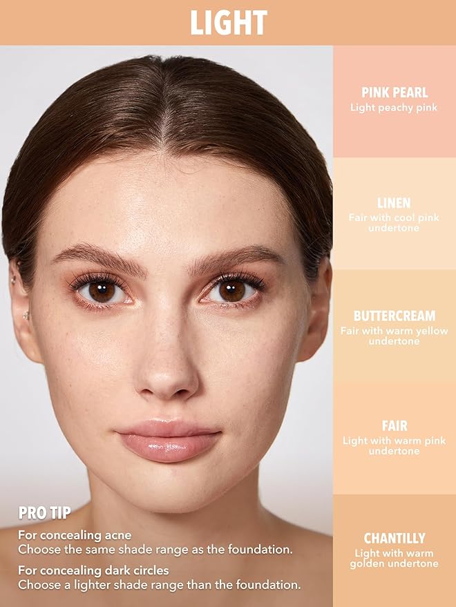 SHEGLAM Complexion Boost Concealer Sponge-Head Applicator Matte Liquid Concealer Long Lasting Brightening Color Corrector Weightless All-Day Long Lasting Hydrating Concealer-Fair