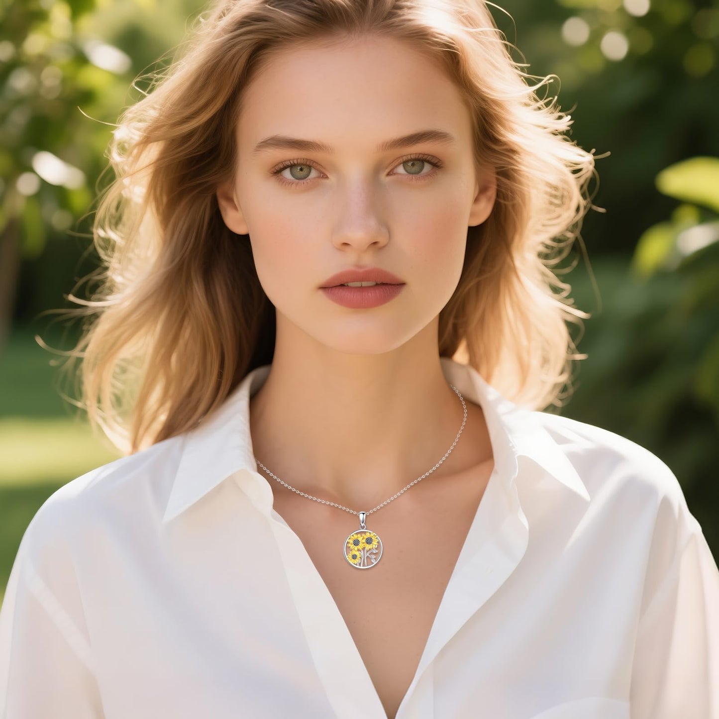 AOBOCO Sunflower Necklaces for Women 18K Gold Plated S925 Sterling Silver You Are My Sunshine Sunflower Gifts for Mom Her Inspirational Sunflower Gifts Christmas Birthday Gift for Women Motivation Sunflower Necklace