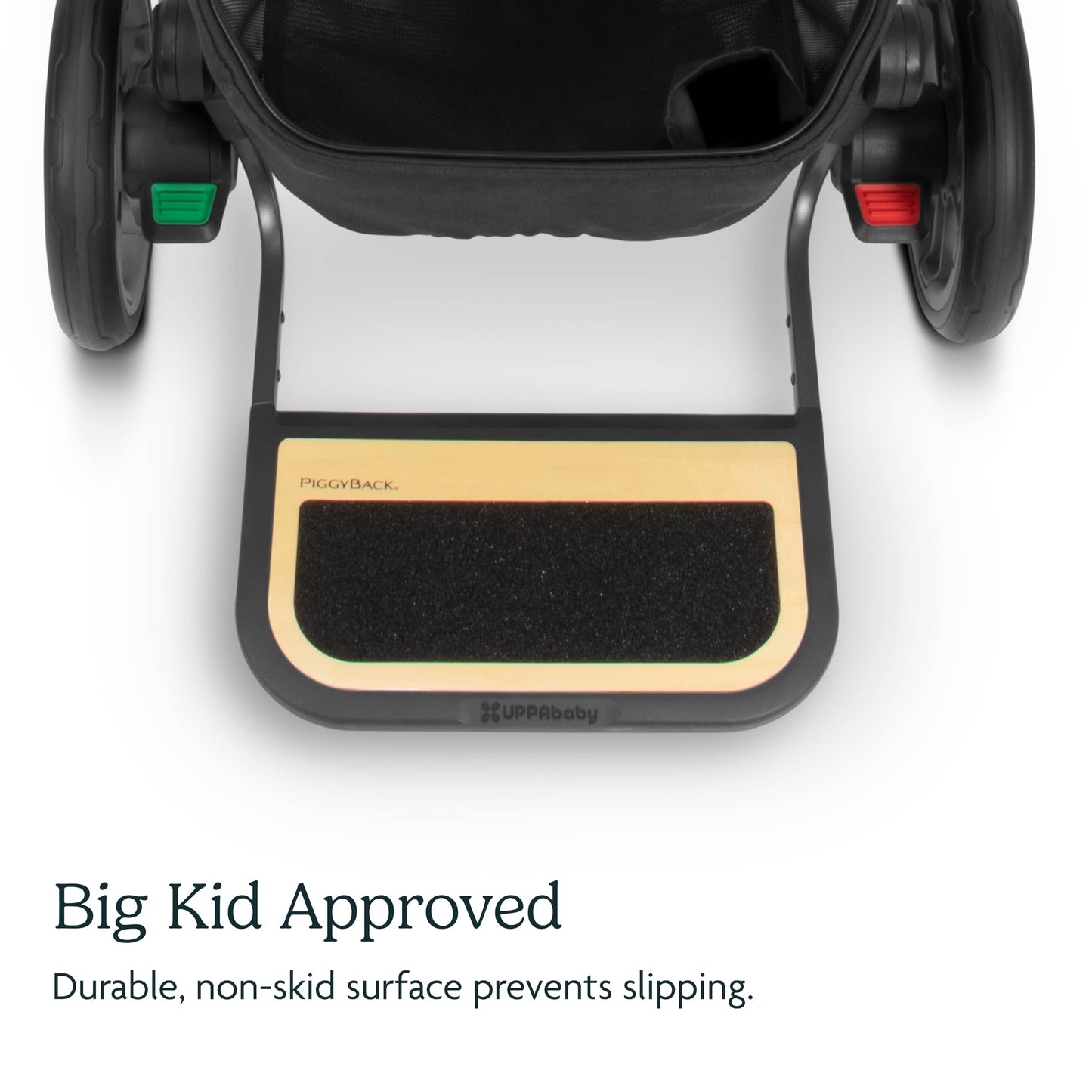 UPPAbaby PiggyBack Ride-Along Board for Cruz V2 and V3 / Quick Attachment for Children to Stand + Stroll / 55 lbs. Weight Capacity
