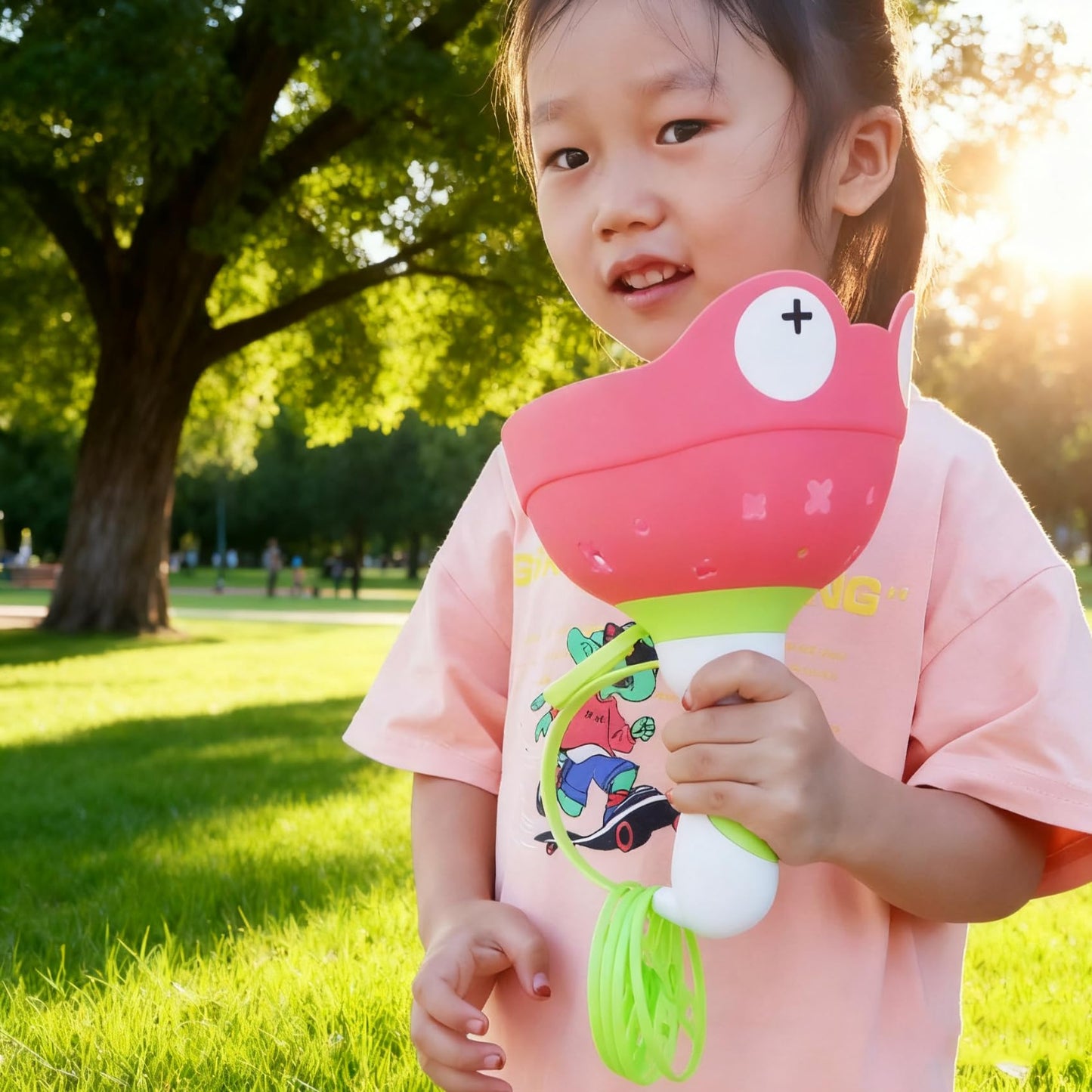 SUHEEUS Disc Launcher Toy Kids Yard Flying Spinner Fairy Hover Helicopter Propeller Toy Outdoor Capture Catching Chasing Game Gift for Boy Girl Age 4 5 6 7 8 9 10 with 12 mini Discs