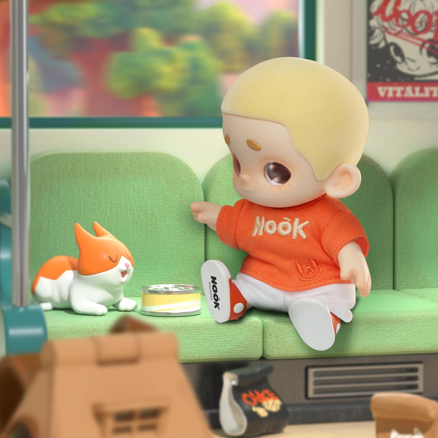 52TOYS Nook Plush Doll Vinyl Doll Blind Box Collectible Toy- 5.91inch Action Figure with Soft Touch, Movable Joints, Perfect for Home Decor & Gifts