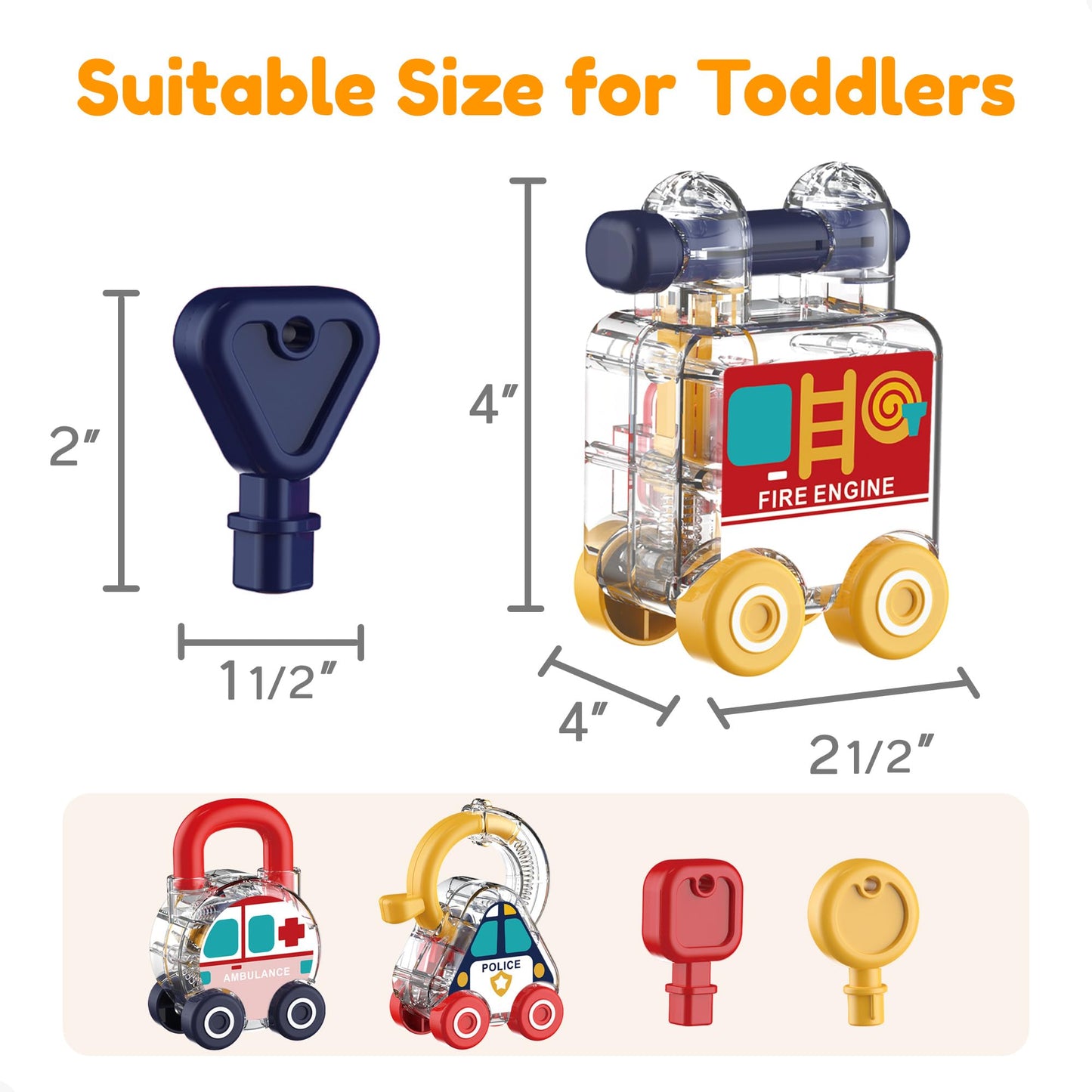 iPlay, iLearn Toddler Lock Key Toy, Montessori Learning Sorting Matching Toy, Baby Fine Motor Development, Infant Activity Push Car, Educational Birthday Gift 12 18 Month 1 2 3 Year Old Kid Boy Girl