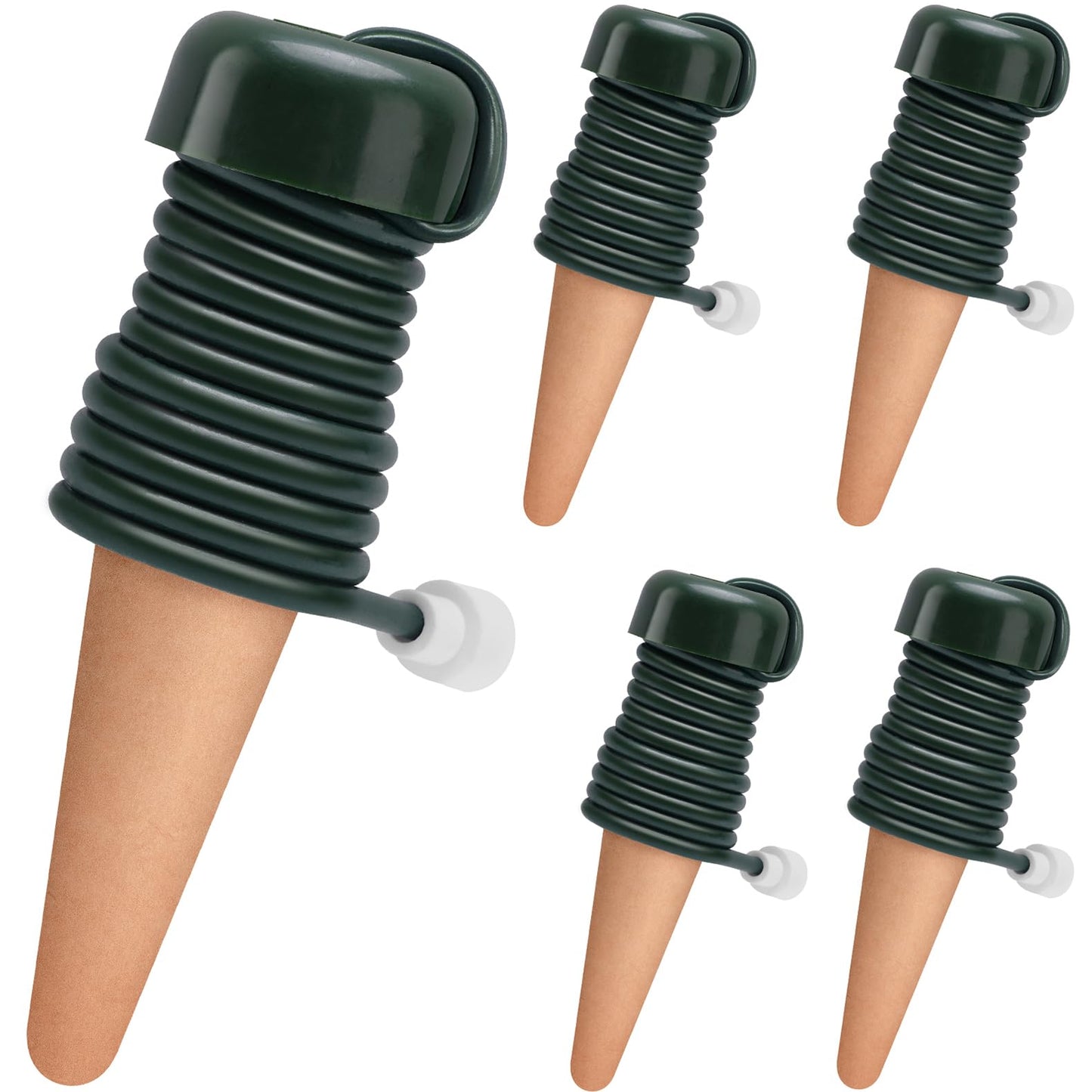BYDOLL Plant Self-Watering Stakes Automatic Plant Dripper Watering Spikes for Indoor Outdoor Bonsai,Houseplant Insert Devices for Vacation use,Drip Irrigation System(5PCS)