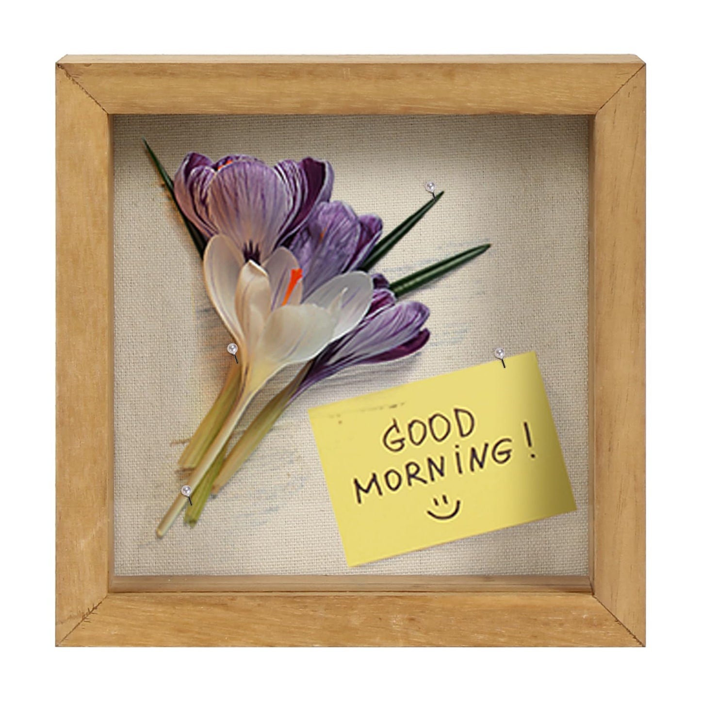 TJ.MOREE Shadow Box Frame 5 x 5 Shadowbox Display Case Picture Frame Memorabilia Wedding Bouquet Flowers Medals Military Photos Memory Box - Wood