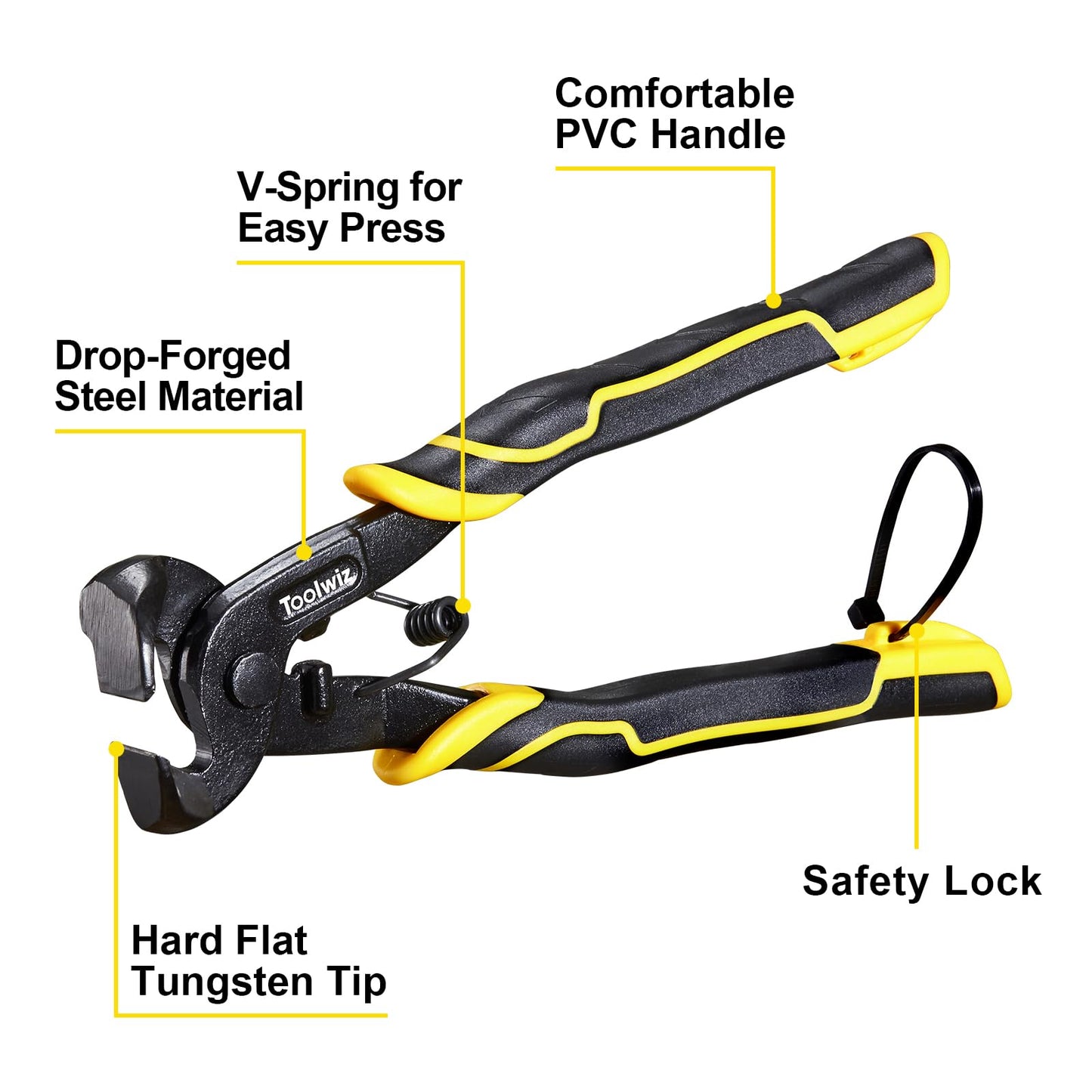 Toolwiz Glass Tile Nippers 2 pcs Heavy Duty Tungsten Carbide Wheeled Stained Glass Mosaic tiles and Hd Ceramic Tile Nipper Pliers Tools with Ergonomic Handles for Porcelain Mirror Stone DIY Projects