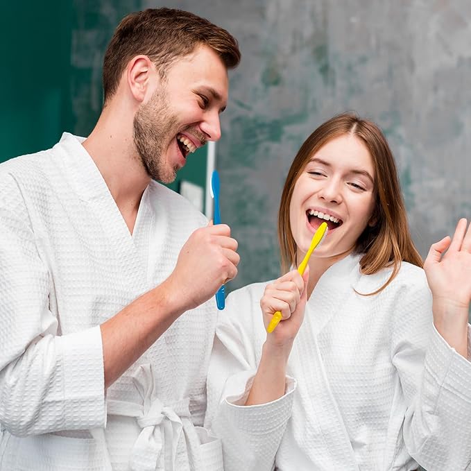 Huge Head Toothbrush Hard Toothbrushes for Adults Hard&Firm Toothbrush Bristles BPA Free Oral Care 4 Packs