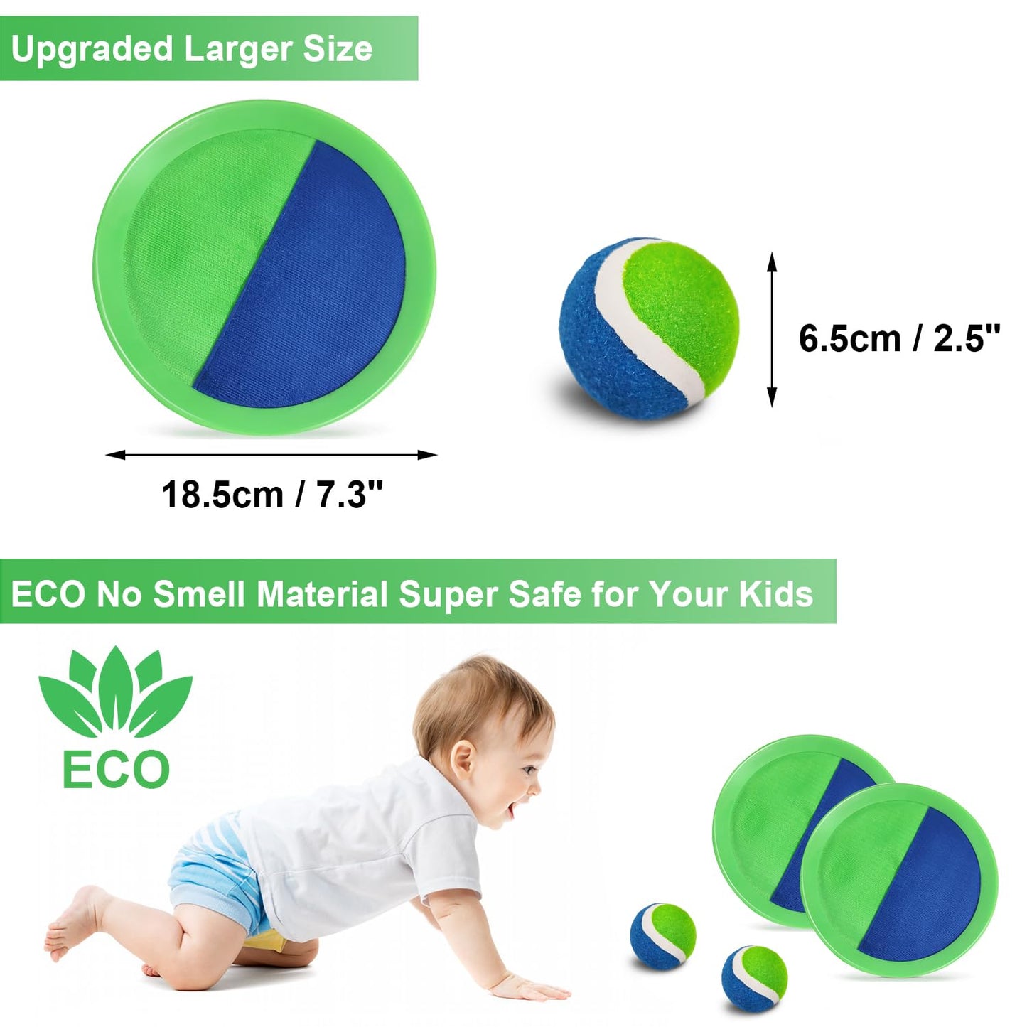 Jalunth Ball Catch Set Game Toss Paddle - Beach Toys Back Yard Outdoor Pool Games Backyard Target Throw Sticky Mitts Set Age 3 4 5 6 7 8 9 10 11 12 Years Old Boys Girls Kids Easter Gifts Pink 2 Pack