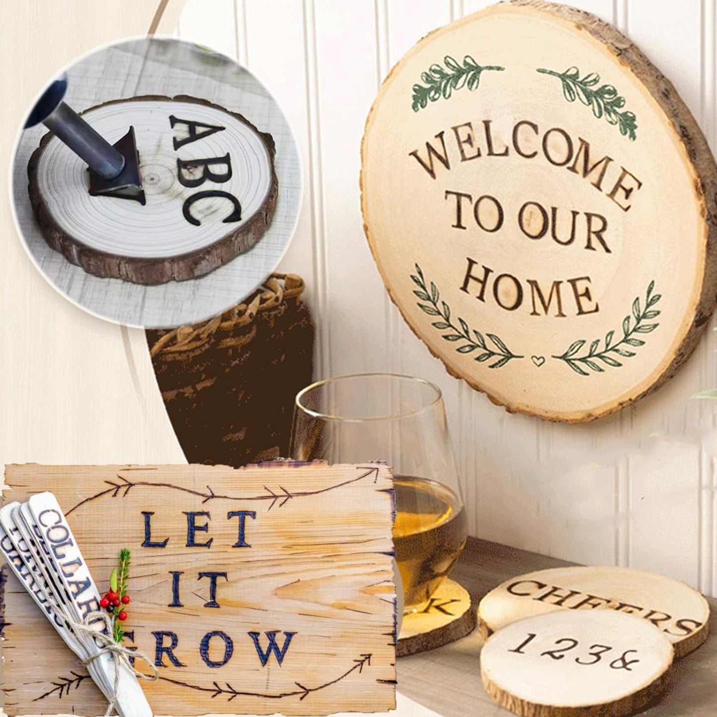 Arokimi Wood Burning Tips,Uppercase Alphabet HotStamps Set for Branding and Personalization of Wood, Leather, and Other Surfaces, Letter (Letters)