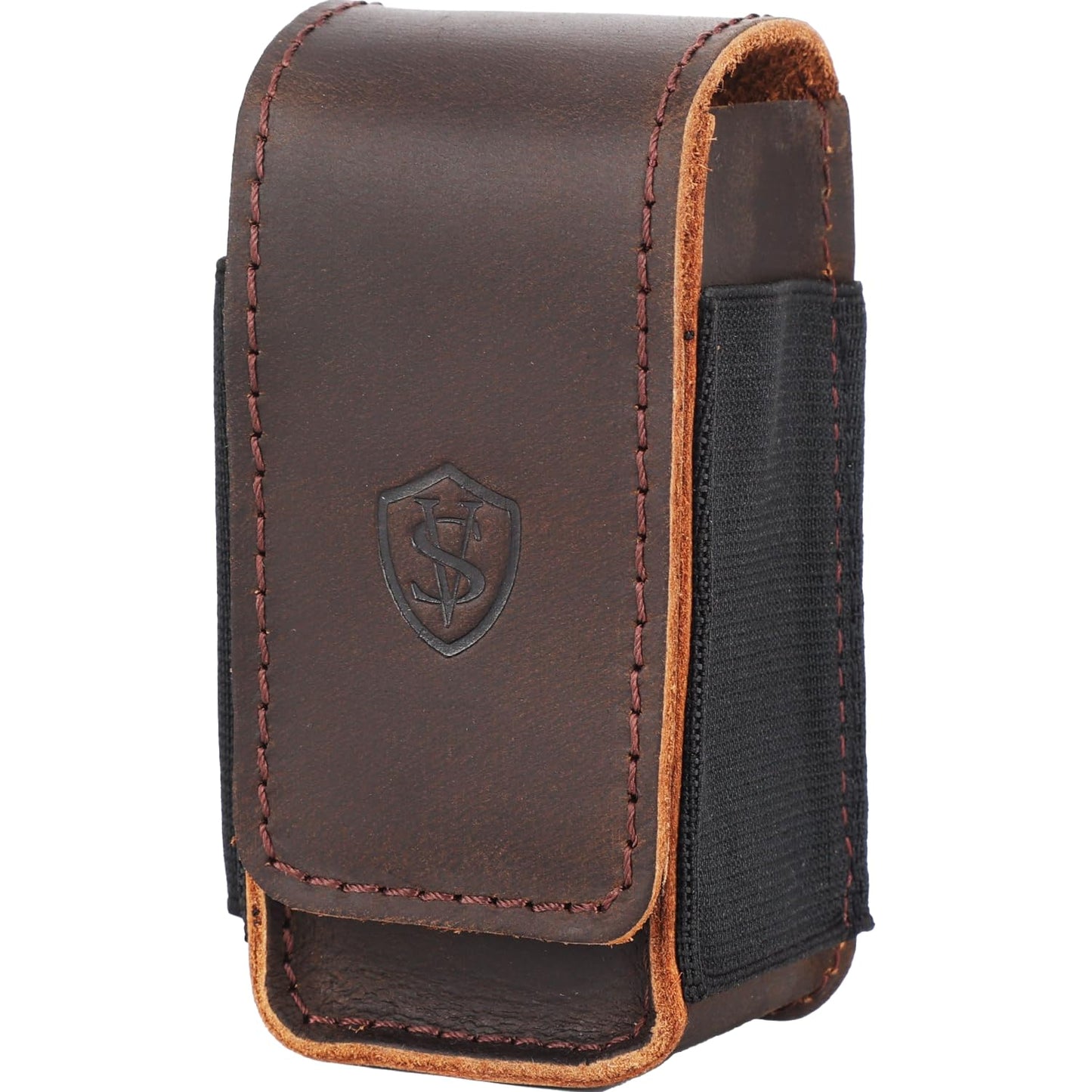 STAR VISTA Armando-2 Full Grain Leather Multitool Belt Pouch, Multi Tool Sheath, EDC Tool Holster for Flash Light, Tactical Pen, Heavy-Duty Stitching, Gift for Men, Dark Brown