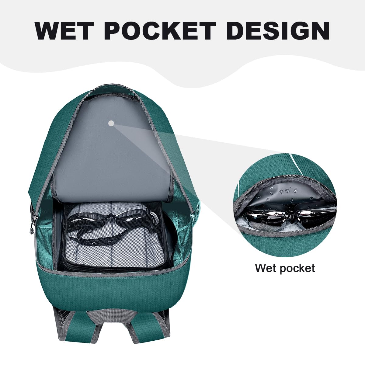 MIYCOO Backpack - Ultra Lightweight Packable Backpack for Travel Camping, Hiking Back Pack Waterproof Foldable Daypack for Men Women Green