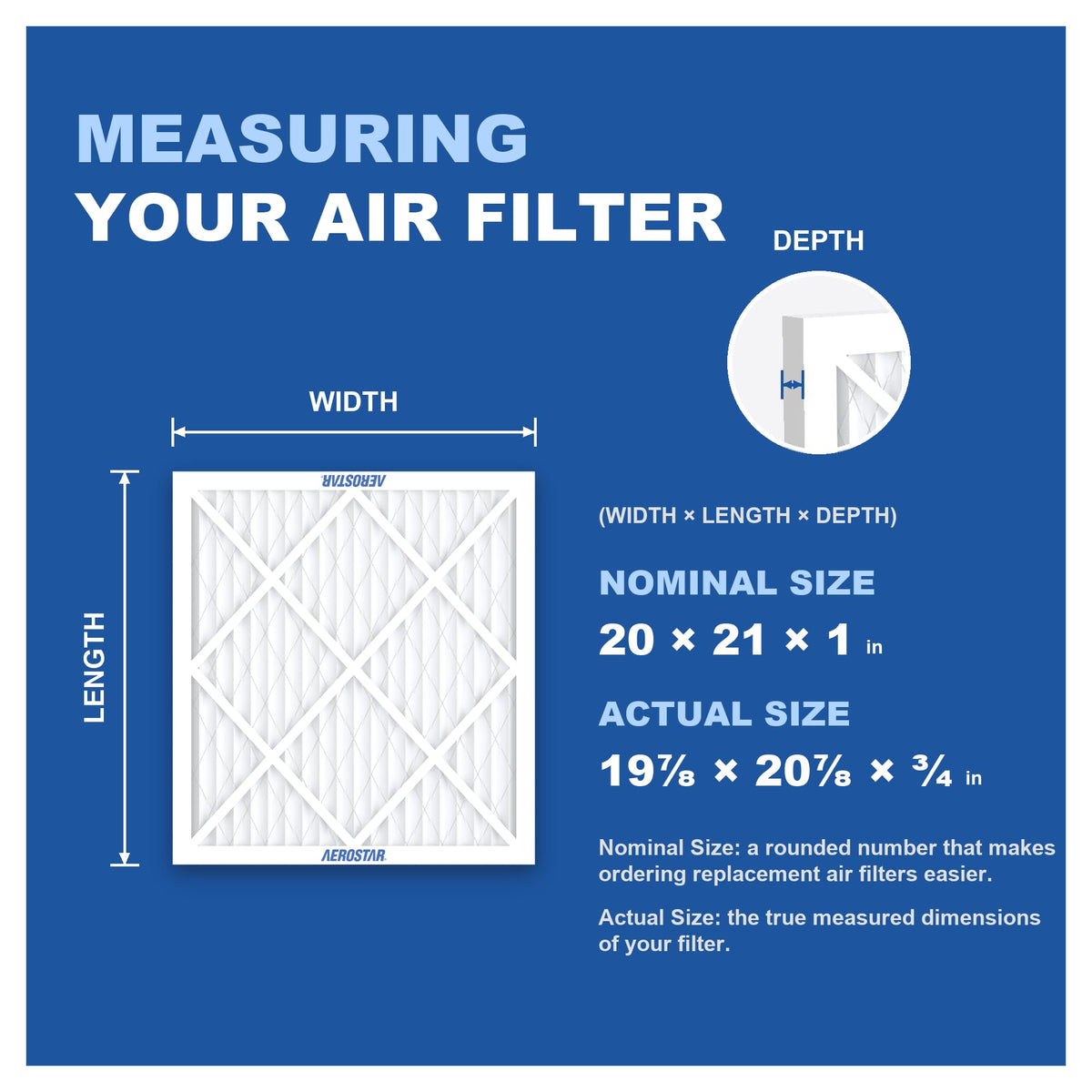 Air Filter 20x21x1 MERV 11 AC Filter (4 Count)