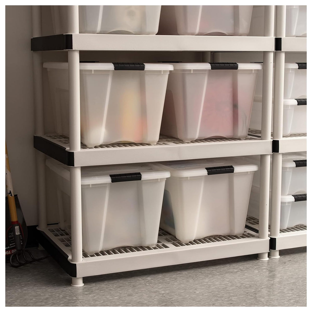 8 Pack 54 Qt Storage Bin Plastic Gasket Box (8 Count)
