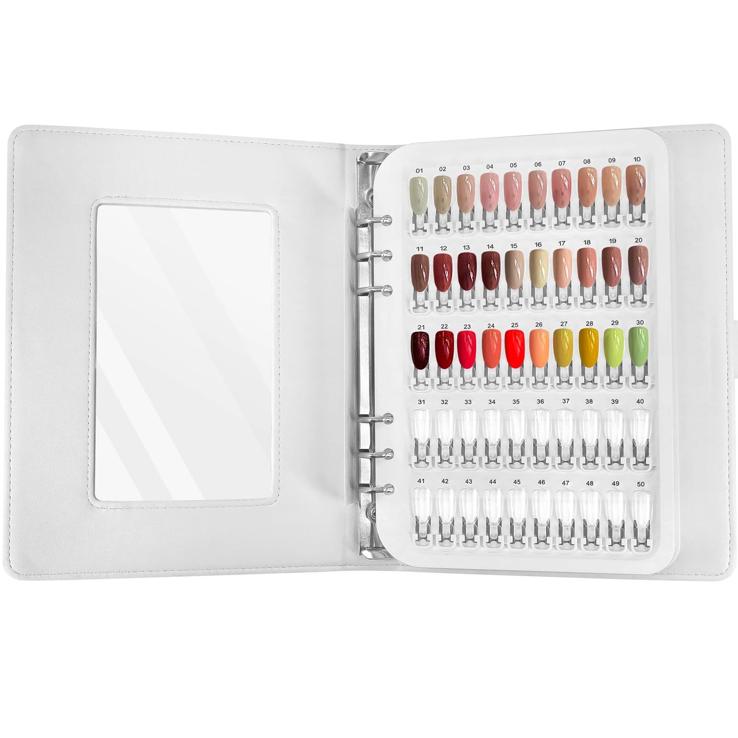 I·B·N G Upgraded Nail Color Swatches Nail Sample, Detachable 150 Nail Polish Color Display Book with Clear Nail Tips, C11