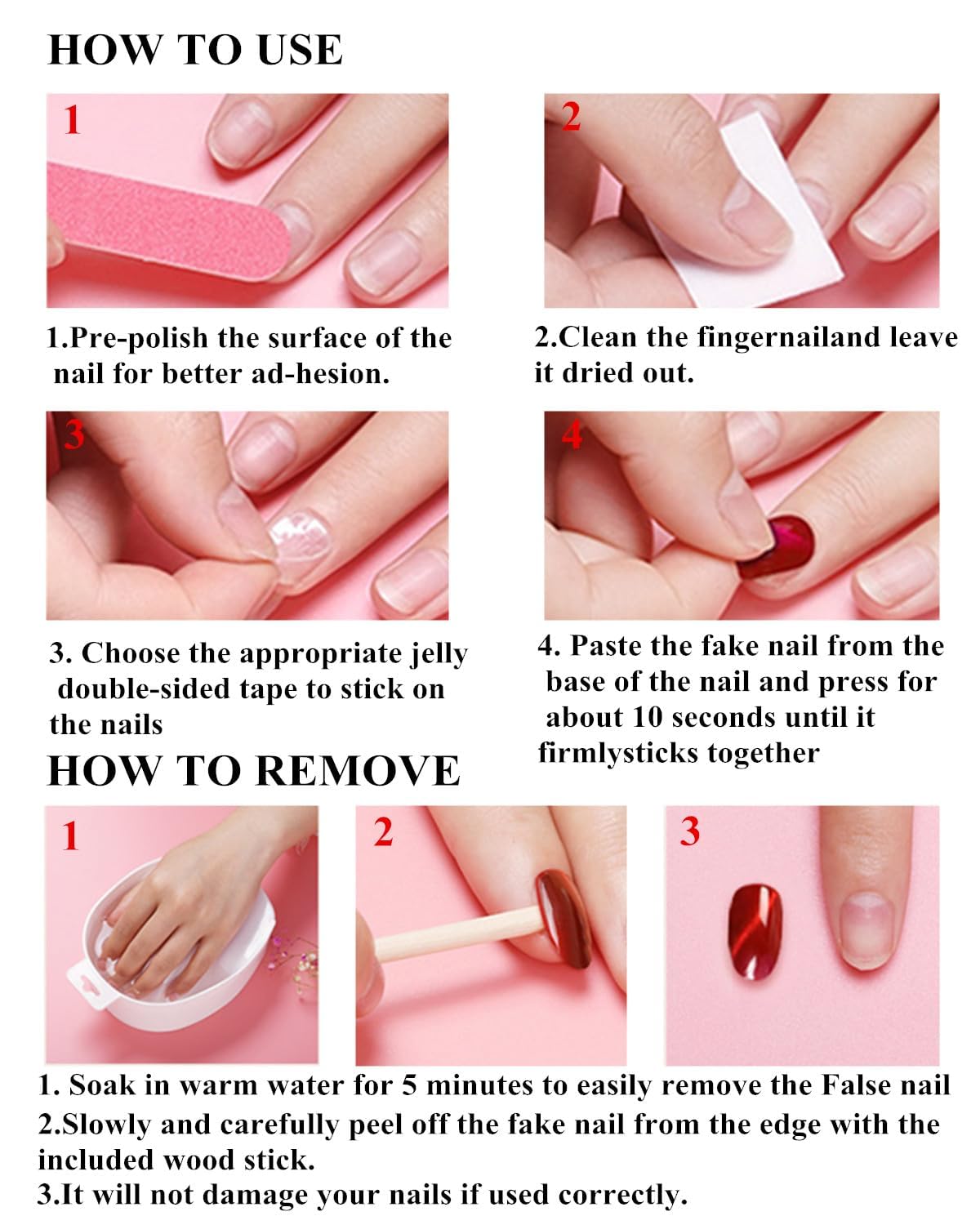 Handmade Press On Nails Soft Gel French Tip Press On Nails, Almond Glue On Nails with Nail Glue, Reusable Stick On Nails 10PCS (MT-103, M)