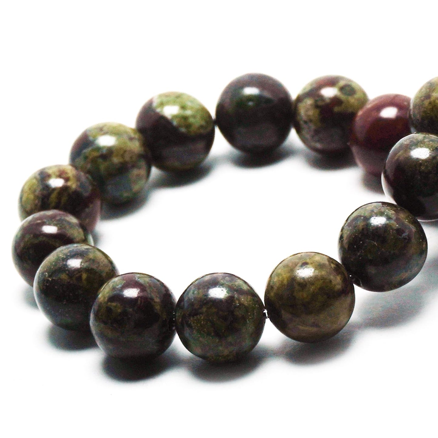 DIQIO Natural Stone Beads Gemstone Beads for Jewelry Making - Dragon Blood Beads for Bracelets, 6mm Jasper Round Beads(58-60pcs, 6mm, Dragon Blood)