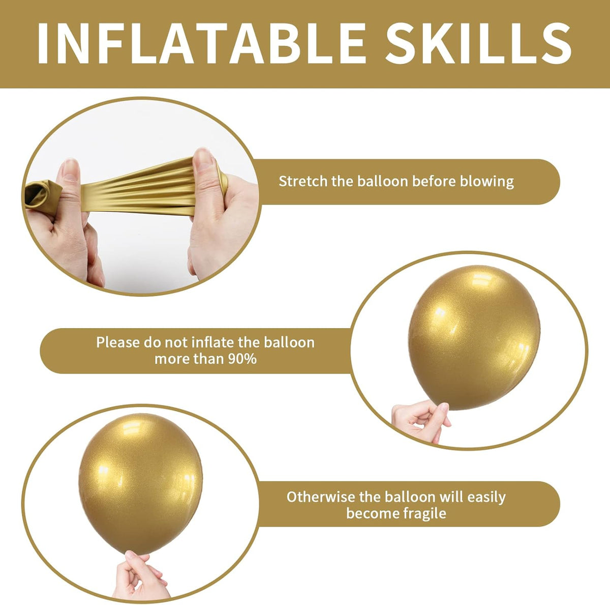 Labeol Metallic Gold Balloons Different Sizes 139PCS 18/12/10/5 Inch Chrome Gold Balloon Garland Arch Kit Quality Latex Balloons Gold Decorations for Wedding Party Birthday Graduation Baby Shower
