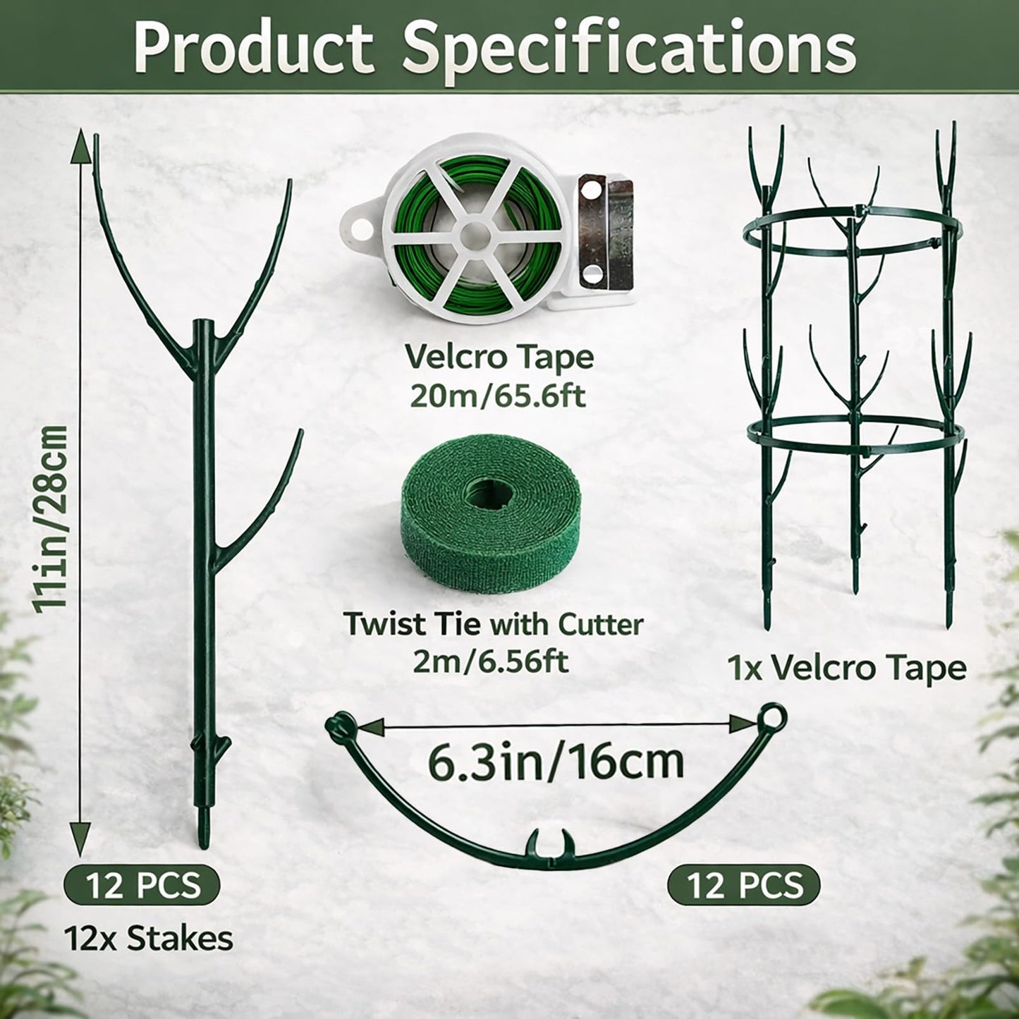 Plant Support Stakes for Indoor Plants, Stackable Monstera Support Pole for Climbing Plants, Moss Pole Alternative for Pothos, Philodendron & Vine Plants(26PCS)