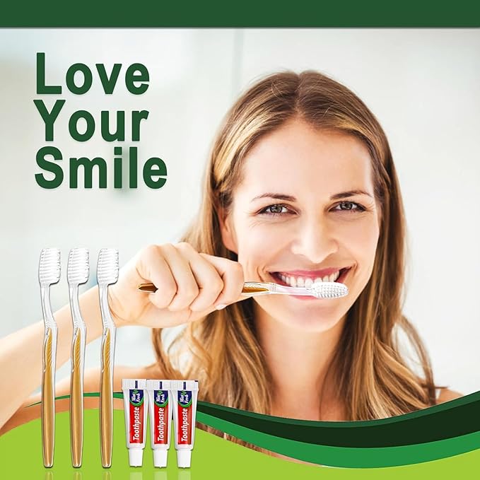 200 Pack Disposable Toothbrushes with Toothpaste Bulk Individually Wrapped, Travel Toothbrushes with Medium Soft Bristle, Manual Travel Toothbrush Kit for Adults, Kids