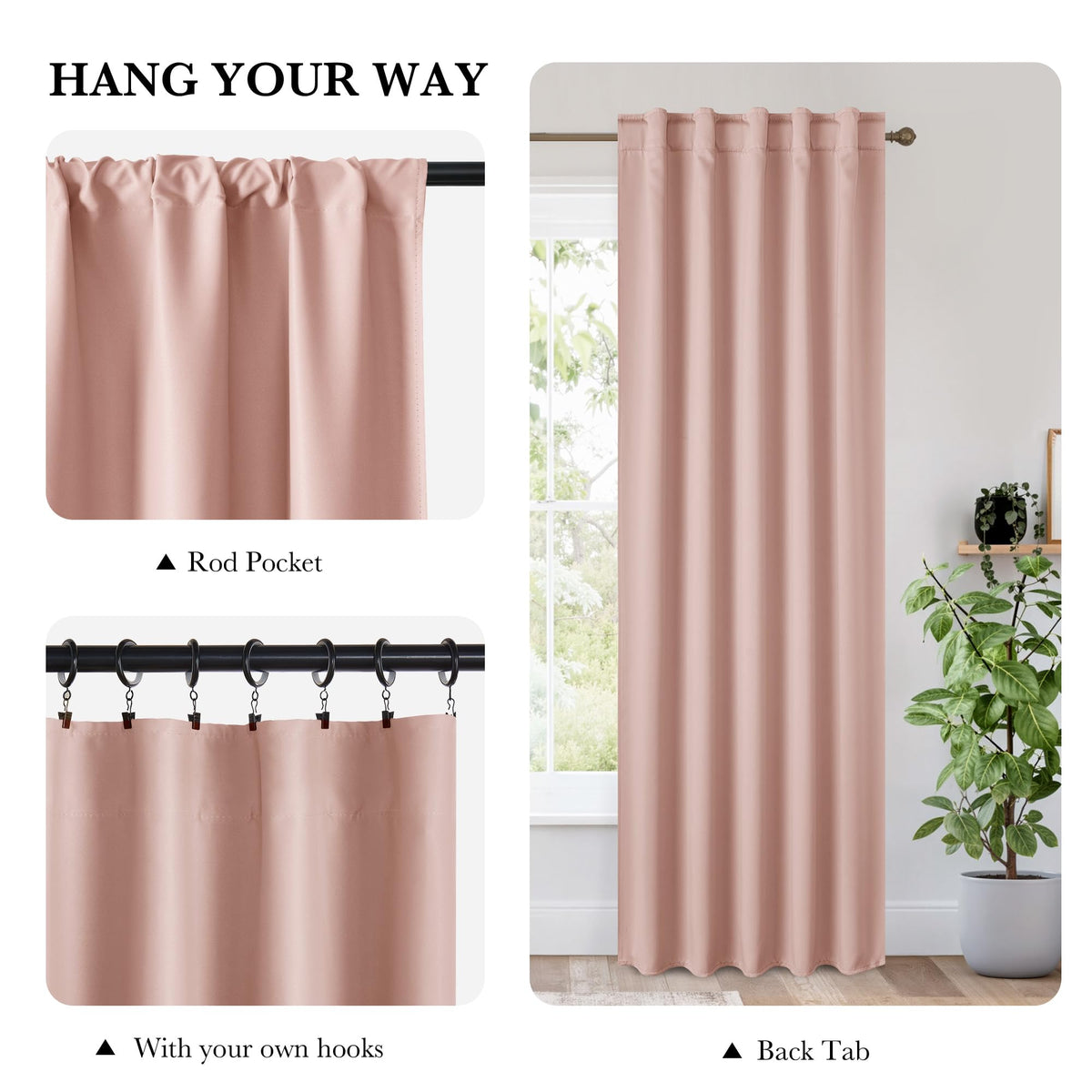 100% Blackout Basement Curtains 36 inches Long (2 Count)