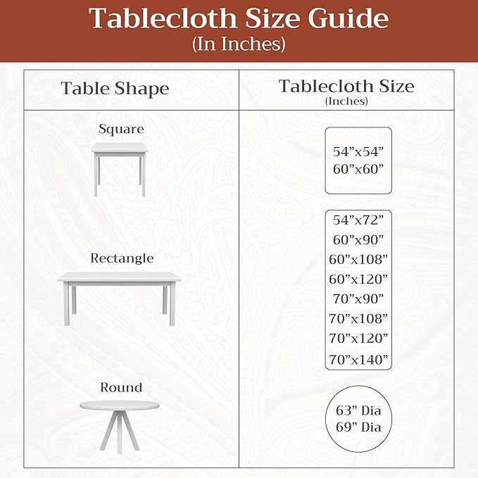Maison d' Hermine Table Cloth Square Table 100% Cotton 54 x 54 Inches Fall Tablecloth Reusable Everyday Use for Thanksgiving Christmas Decorations Dining Farmhouse Party (Morzine)