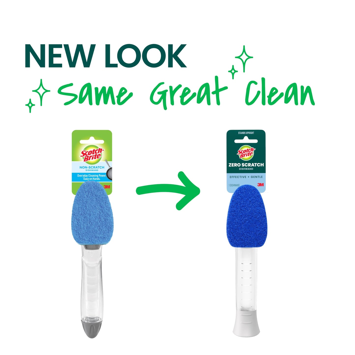 Scotch-Brite Non-Scratch Dishwand Kit, Includes 1 Wand & 7 Refill Pads, Keep Hands Out of the Mess