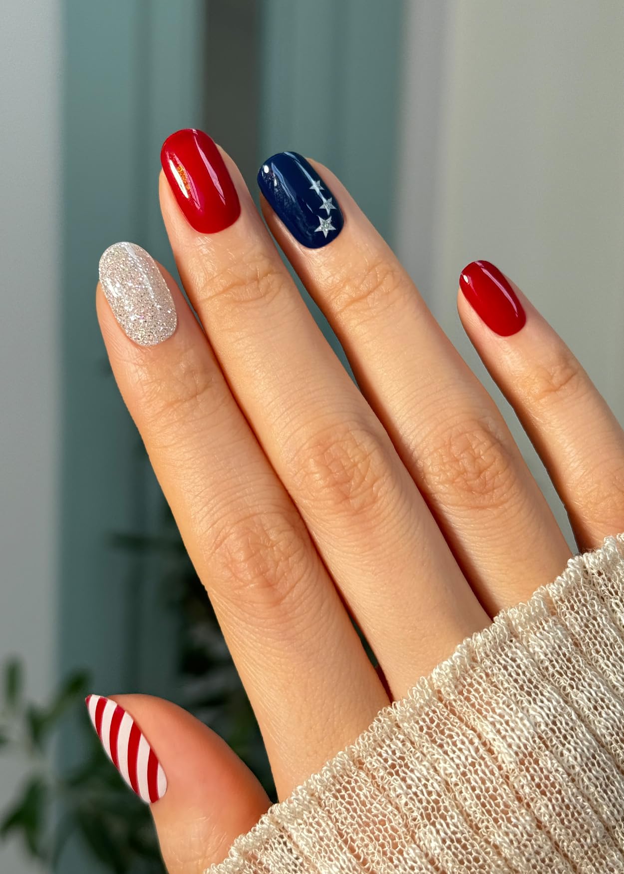 ohora Semi Cured Gel Nail Strips (N State Twilight) - Works with Any Nail Lamps, Salon-Quality, Long Lasting, Easy to Apply & Remove - Includes 2 Prep Pads, Nail File & Wooden Stick