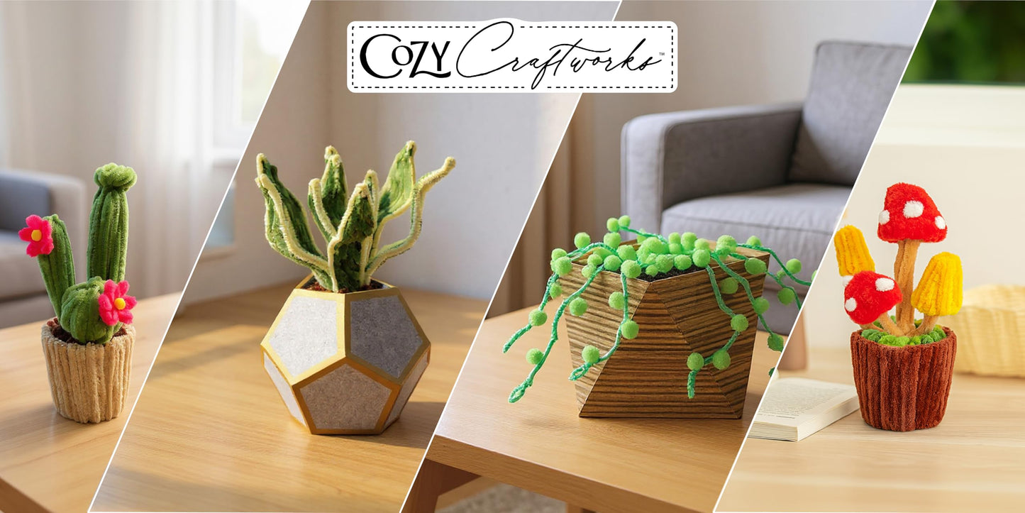 WeVeel Cozy Craftworks Chenille Stem Craft Kit (Plants)