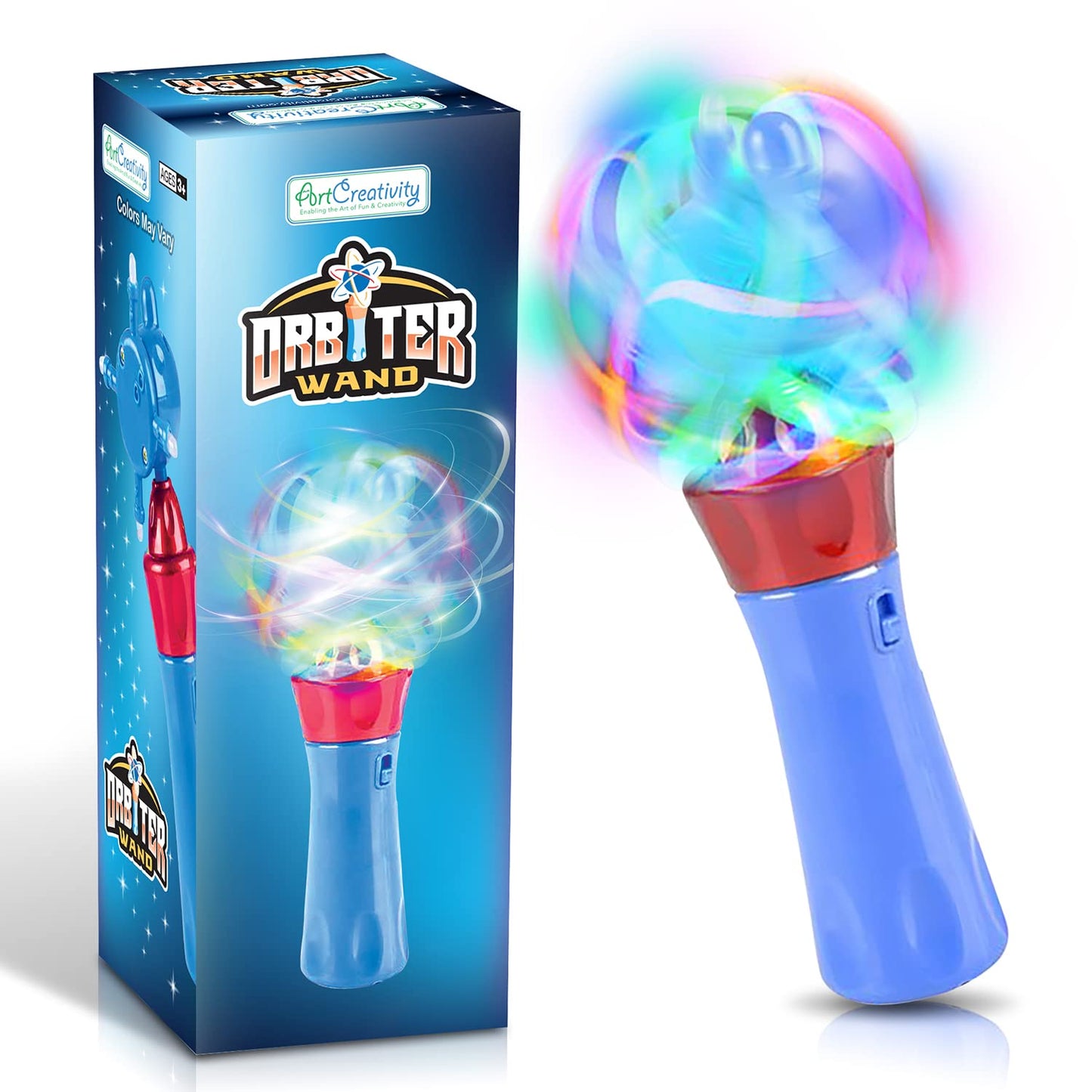 ArtCreativity Light Up Wand for Kids – LED Spinning Light Bright Toy with Flashing Lights – Fun Light Spinnning Toys, Sensory Toys for Kids with Autism – Batteries Included