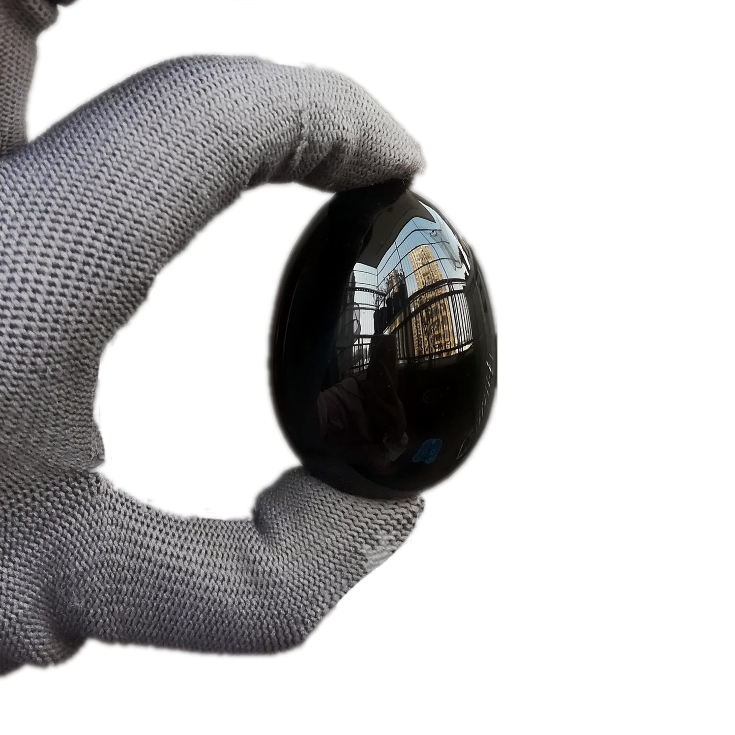Sunshcat Natural Black Obsidian Egg Shaped Meditation Chakra and Home Decor Balance Crystals and Healing Stones Statue Set,35 * 50mm Easter and Thanksgiving Gift,with Wooden Bracket