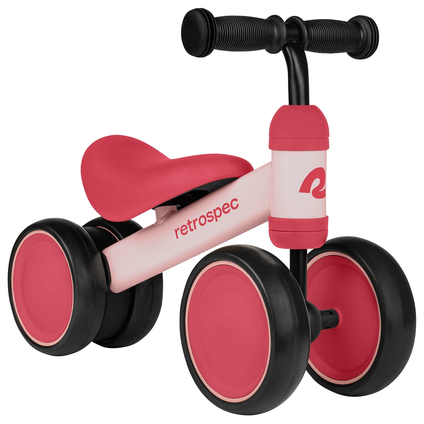 Retrospec Cricket Baby Balance Bike, 4-Wheel Ride-On Toy for Ages 12-24 Months – First Bike & Toddler Bike for 1 Year Old Boys & Girls, First Birthday Gift