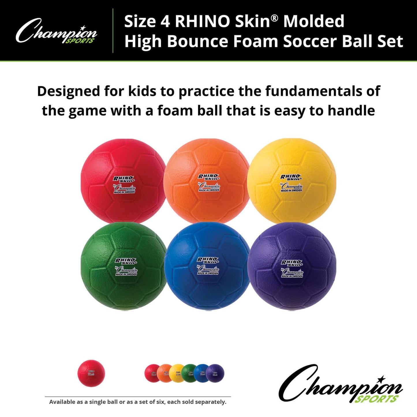 Champion Sports Rhino Skin Soccerball Set
