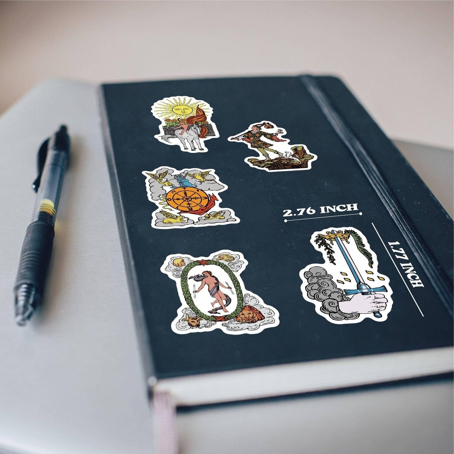 Joyppy 103 PCS Tarot Stickers for Journaling, Based on The Rider Waite Smith Tarot Cards Characters & Symbols, Astrology Occult Witchcraft Accessories Stamps Decor Gifts for Deck Beginners Learning