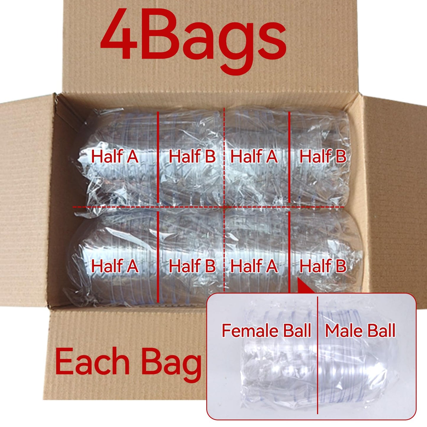 LYLYFAN 20 Pack Clear Plastic Fillable Ornament Ball 3.15''/80mm for Christmas,Holiday, Wedding,Party,Home Decor