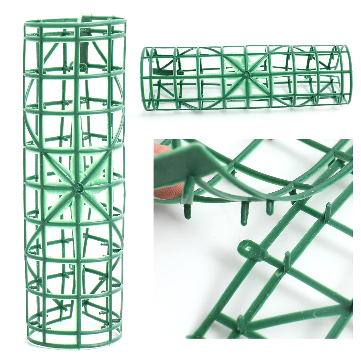 Artificial Flower Grid Panels,DIY Flowers Wall Frames,Flowers Wall Arches Backdrop,Plastic Fences Frames for Wedding Party Flower Grids,Artificial Flowers Plant Base,12Pieces,10x10 Inches