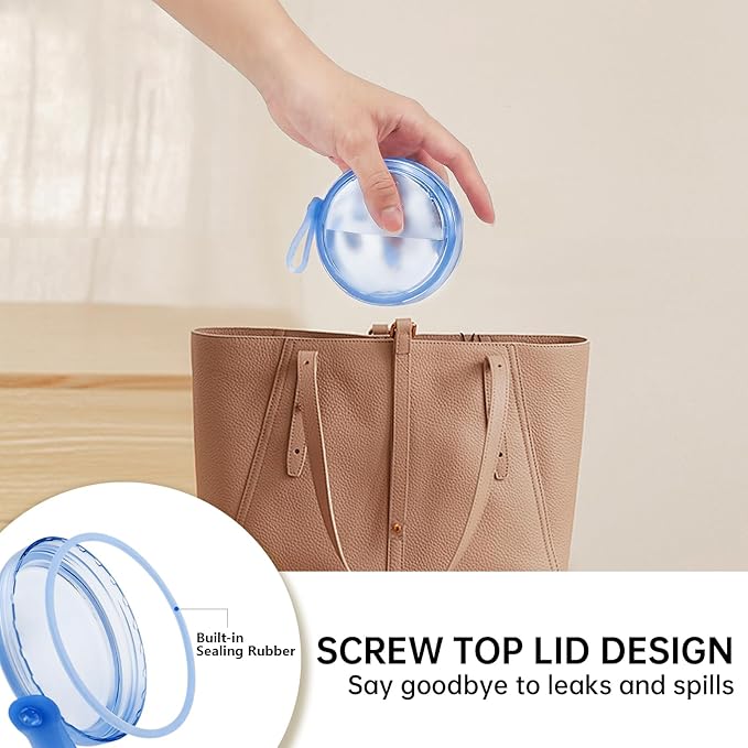 No Leak Partial Denture Case Retainer Bath Box Cup, Denture Soaking Cup False Teeth Holder Box Case with Strainer Basket and Brush - Transparent Blue